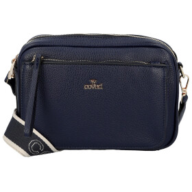 Stylová dámská koženková crossbody kabelka Aliana, tmavě modrá