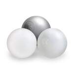 PLUSH NEST PLUSH NEST Míčky do suchého bazénu 200 ks (Ø 6 cm, perleťové, průhledné, stříbrné)