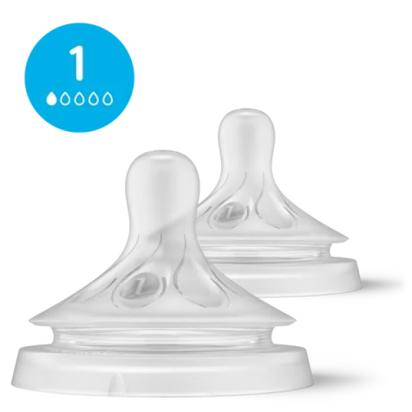 Philips Avent Natural Response SCY961/02 / Savička / Flow 1 – první průtok / 0m+ / 2 ks (SCY961/02)