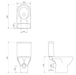 CERSANIT - WC KOMPAKT 878 COLOUR PRO OVAL VORTEX 010, SEDÁTKO LARGA OVAL SLIM K103-051