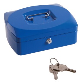LEVIOR 70123 Pokladna kovová, 250x180x90mm, modrá