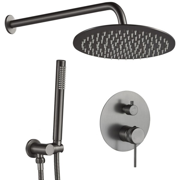 REA - Podomítková sprchová sada Lungo Grip Gun Grey + BOX REA-P8958