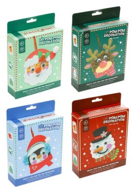 Dekorace - DIY vánoční ozdoba pom pom Jingle Bunch