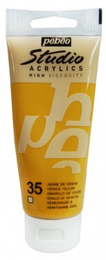 Akrylová barva Pébéo Studio Acrylic 100 ml - 035 benátská žlutá