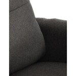 Křeslo polohovací, eletrické, šedá látka.