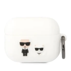 Karl Lagerfeld and Choupette Liquid Silicone Apple AirPods Pro KLACAPSILKCW