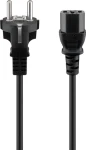 Goobay síťový napájecí kabel k PC a monitoru rovný černý / Napájecí kabel / 2 m (50098)