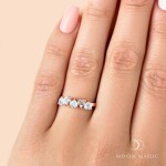 Royal Fashion prsten 14k zlato Vermeil GU-DR20559R-ROSEGOLD-MOONSTONE-TOPAZ Velikost: 10 (EU: 61-63)