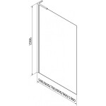 MEXEN/S - Next L vanová zástěna FIX 60 x 150, transparent, růžové zlato 895-060-000-03-00-60