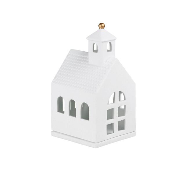 Räder Porcelánový svícen domeček Small Chapel, bílá barva, porcelán