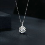 Stříbrný dvojitý náhrdelník Cristy 1 ct MOISSANITE + CERTIFIKÁT, Stříbrná 40 cm + 5 cm (prodloužení) certifikát GRA, hadřík na čištění stříbra, dárková krabička