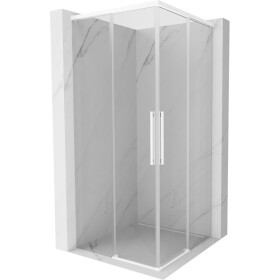 MEXEN/S - Rox Duo sprchový kout posuvný 80 x 80, transparent, bílá 8C2D-080-080-20-00