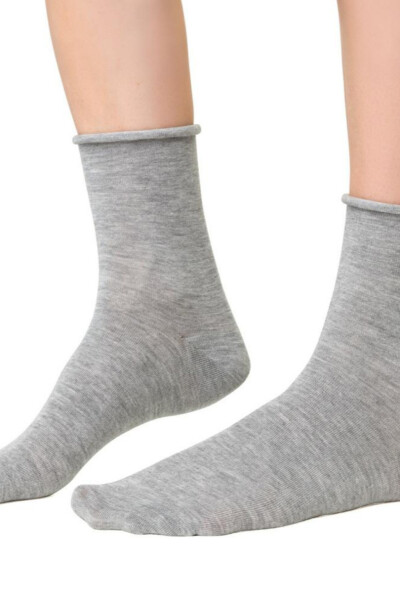 DÁMSKÉ PONOŽKY S KAŠMÍREM 083 melanžově šedá 35-37
