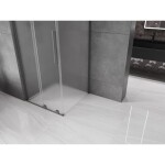 MEXEN/S - Velar L sprchový kout, posuvné dveře 90 x 90, dekor, grafit metal 871-090-090-33-95