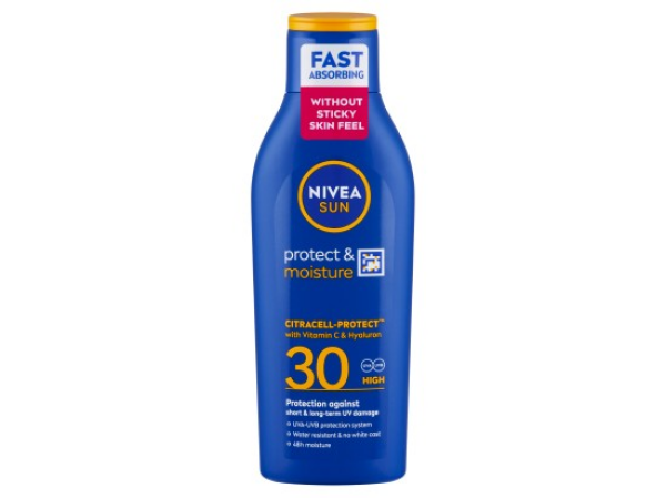Nivea Sun Protect & Moisture Hydratační mléko na opalování OF 30 200 ml