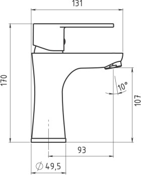 NOVASERVIS - Umyvadlová baterie na studenou vodu Titania Fresh chrom 96005/1,0