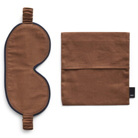 HAY Maska na spaní Outline Milk Chocolate, hnědá barva, textil