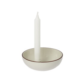 Storefactory Keramický svícen Lidatorp Jubileum Ø 16 cm, krémová barva, keramika