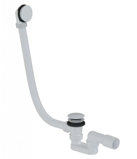 Kielle - Vanová odtoková a přepadová souprava Click-Clack, délka 1000 mm, matná bílá 116010111