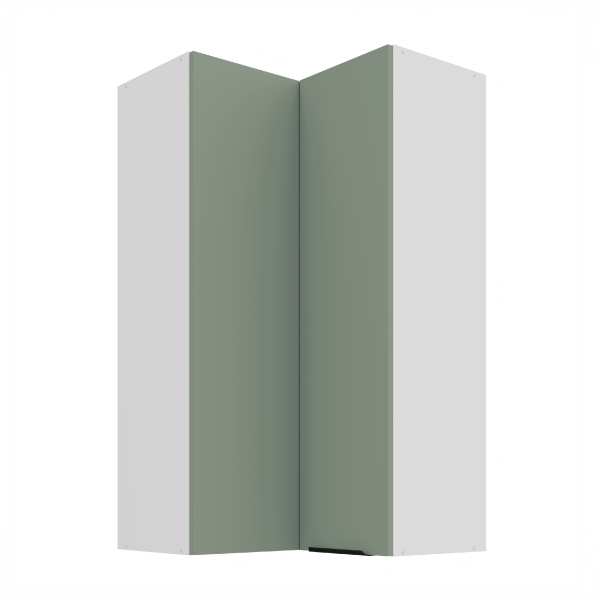 Horní rohová skříňka Aria 60x60 GN-108 2F (90°) Barva korpusu: Bílá, Barva dvířek: SA - Aquamarine AFM