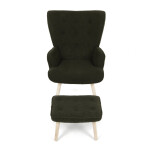 Relaxační křeslo, zelená, látka bouclé, AK-319 GRN2