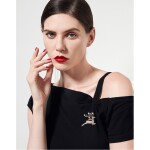 Vánoční brož Swarovski Elements Rudolf 2 - vánoční sob, Zlatá