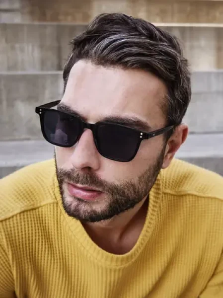 VeyRey Pánské Sluneční brýle polarizační hranaté Parisse černé