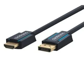 ClickTronic HQ OFC kabel DisplayPort - HDMI / Kabel DisplayPort - HDMI / zlacené konektory / 4K 60Hz / 3D / 10 m (4040849449277)