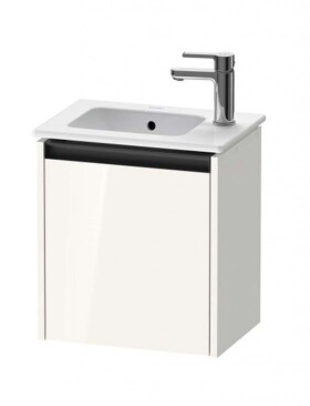 DURAVIT - Ketho.2 Umyvadlová skříňka 44x41x29 cm, 1 dvířka, panty vlevo, lesklá bílá K25060L22220000