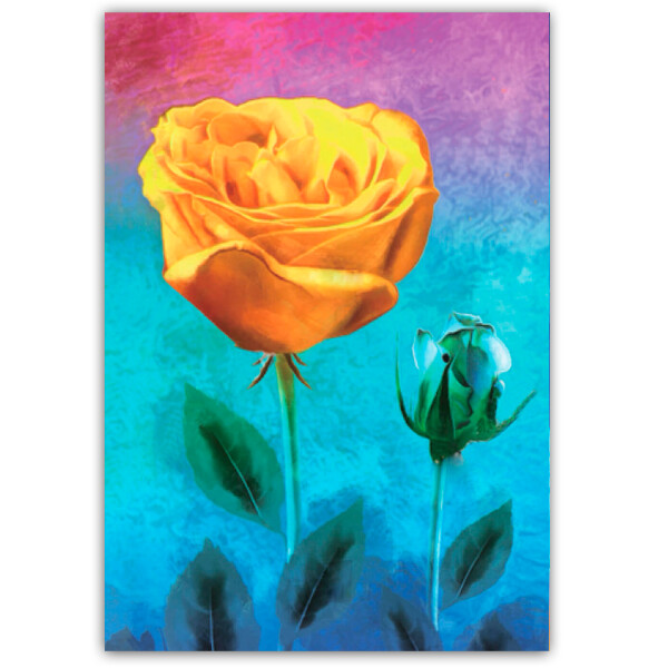 Antistresové omalovánky TSvetnoy TSvetnoy, LG227e, Diamond painting - diamantové malování, 40 x 50 cm, Žlutá růže