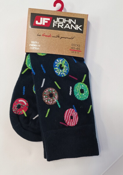 Pánské ponožky John Frank JFLSFUN151 UNI černá