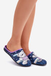 Dámské domácí pantofle Penguins Inblu EC-81-004 Námořnická modrá 37