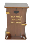 Ptakoviny.cz Pokladnička kadibudka dřevěná - Na můj první milion