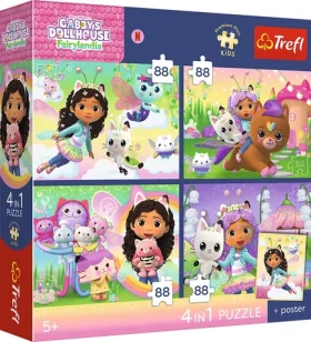TREFL Puzzle Premium Plus Kids Gábinin kouzelný domek: Kočičí hrátky