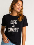 Billabong LIFE IS SWEET black dámské tričko krátkým rukávem
