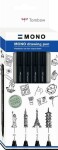 Tombow Fineliner MONO drawing pen - sada Bold 4ks