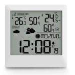 Hama Palawan bílá / meteostanice / teplota / vlhkost / počasí / fáze měsíce / bezdrátový senzor (222238)