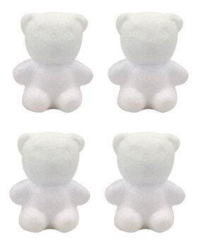 Dílky z polystyrenu medvídci 5 cm (4 ks)