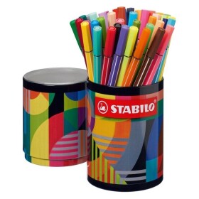 STABILO Fix Pen 68 ARTY prémiový vláknový - 45 barev v plechové dóze