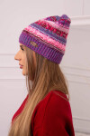 Fleecová čepice Patrycja K254 pink neon+violet UNI