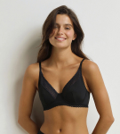 Dámská krajková podprsenka s kosticí DIM DAILY MICRO FOULARD BRA - DIM - černá 90 B