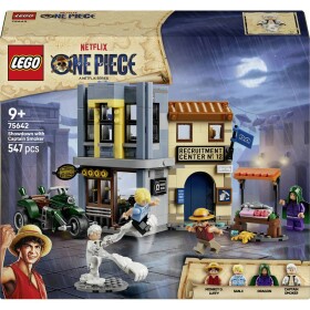 75642 LEGO® ONE PIECE Showdown s kapitánem Smoker; stavební a herní sada; diorama pro vypnutí; dárek pro děti od 9 let; minifigurek: Monkey D. Ruffy, Sanji a