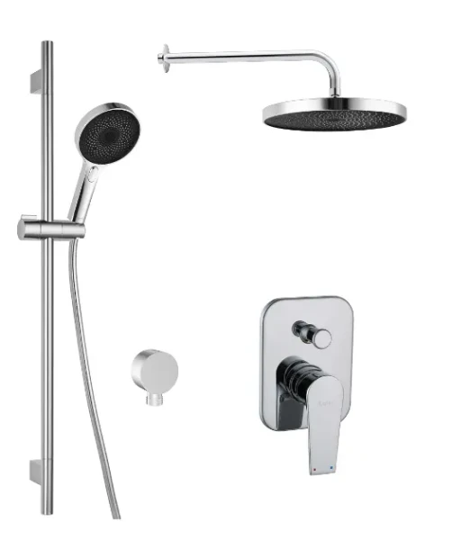 Kielle Sprchový set s baterií pod omítku, pro 2 spotřebiče, s příslušenstvím EcoSpare a tělesem, chrom 20623SP20