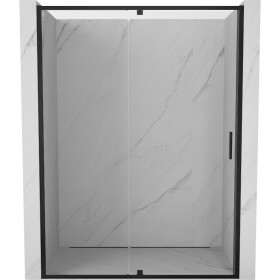 MEXEN - Exo sprchové dveře křídlové 150, transparent, černá 819-150-000-70-00