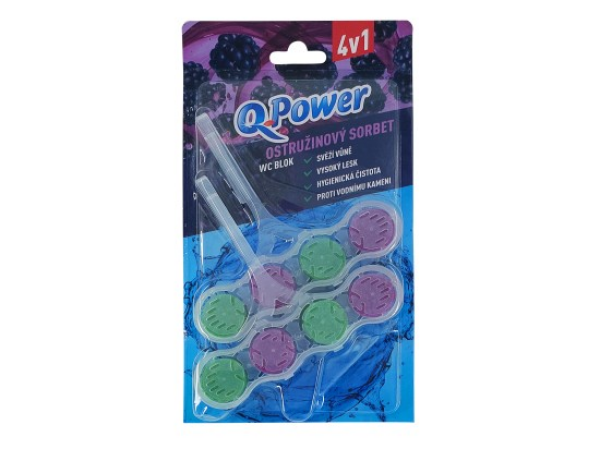Q-Power Tuhý WC závěs Ostružinový sorbet 2 ks