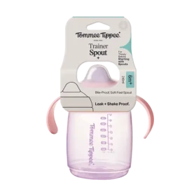 Tommee Tippee Tréninkový hrneček se savičkou 240 ml 6m+ růžová (448011-T)