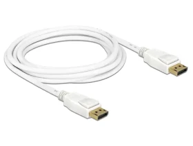 Delock Cable Displayport 1.2 samec Displayport samec 4K 3 m bílá (84878-D)
