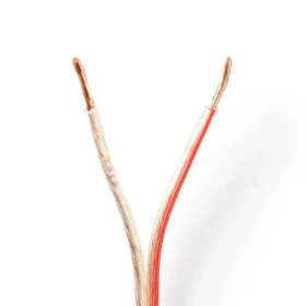 Nedis Repro kabel 2x 2.50 mm2 transparentní / CCA / 100.0 m / Kulatý / PVC (CAGW2500TR1000)