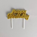 Dortisimo Svíčka Happy Birthday zlatá