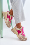 Dámská módní šněrovací sportovní obuv Béžovo-růžová Chillout! 38